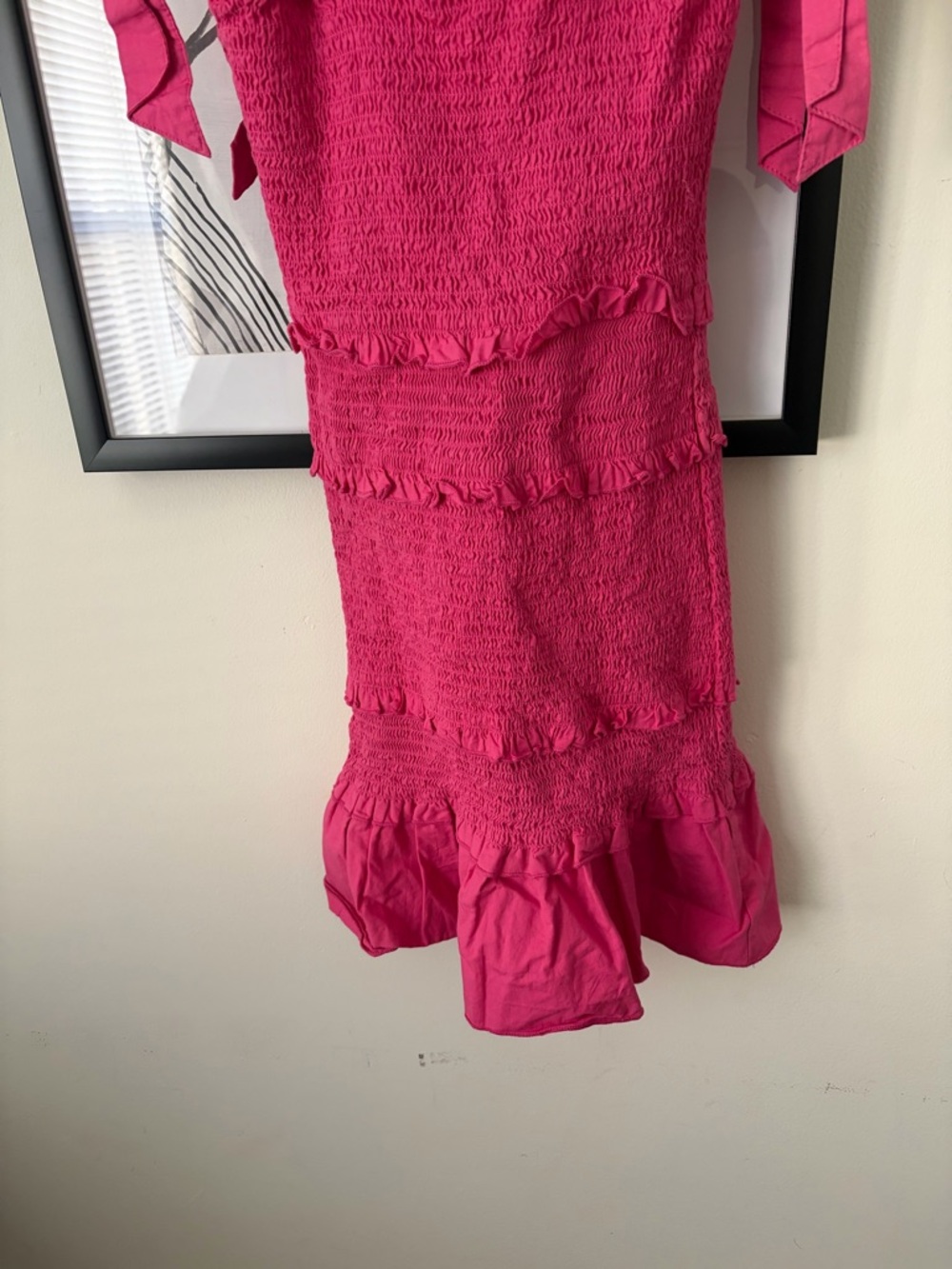 Pink Ruffled Mini Dress - Picture 4 of 5